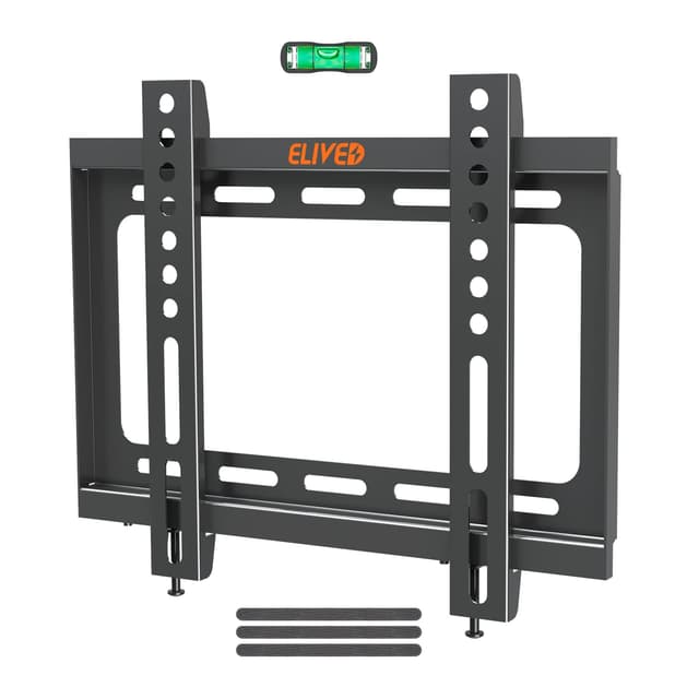 ELIVED Flach TV Halterung für Wohnwagen TV Wandhalterung Fest für die meisten 23-42 Zoll Flach & Curved LED, LCD, OLED, Plasma TVs bis zu 30kg mit Max VESA 200x200mm, EV027-DE