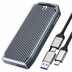 ORICO 40Gbps M.2 NVME SSD Gehäuse bis zu 3700MB/s, Aluminiumgehäuse für 2280/2260/2242/2230 M-Key NVMe PCIe SSD, Kompatibel mit USB4/Thunderbolt 3/4 USB3.2/3.1/3.0/Type-C Schnittstelle- M2V01 ORICO M2V01-C4-GY-BP