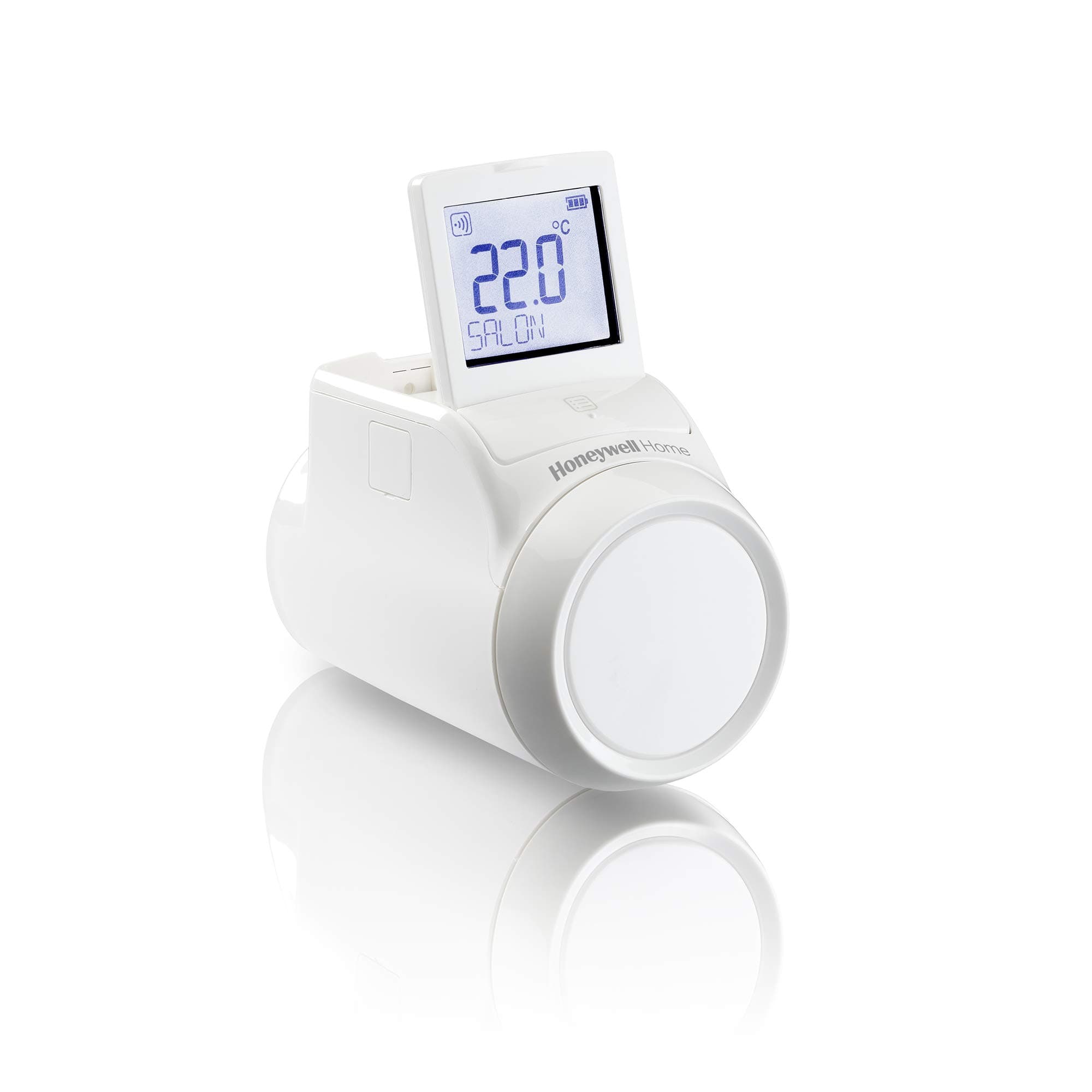 Honeywell Home Evohome Kabelloses Smart-Thermostat – Einzelstück, Batteriebetrieben, Einfache Installation, Fenster-offen-Erkennung, Kompatibel mit Alexa/Google/Apple (THR092HRT) Honeywell Home Heizkörperregler mit evohome-Display zur Steuerung der Heizun