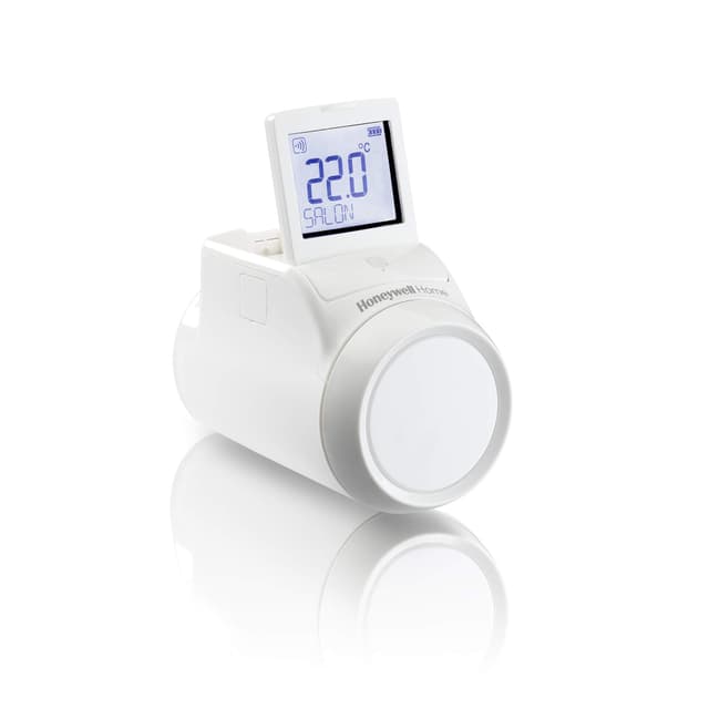 Honeywell Home Evohome Kabelloses Smart-Thermostat – Einzelstück, Batteriebetrieben, Einfache Installation, Fenster-offen-Erkennung, Kompatibel mit Alexa/Google/Apple (THR092HRT) Honeywell Home Heizkörperregler mit evohome-Display zur Steuerung der Heizun