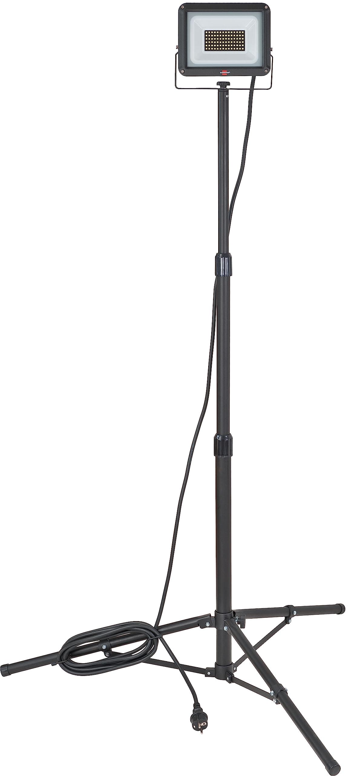 Brennenstuhl LED Stativstrahler JARO 7060 T (50W, 5800lm, 6500K, IP65, LED Arbeitsstrahler mit Stativ und 5m Kabel) 5800lm (50W)