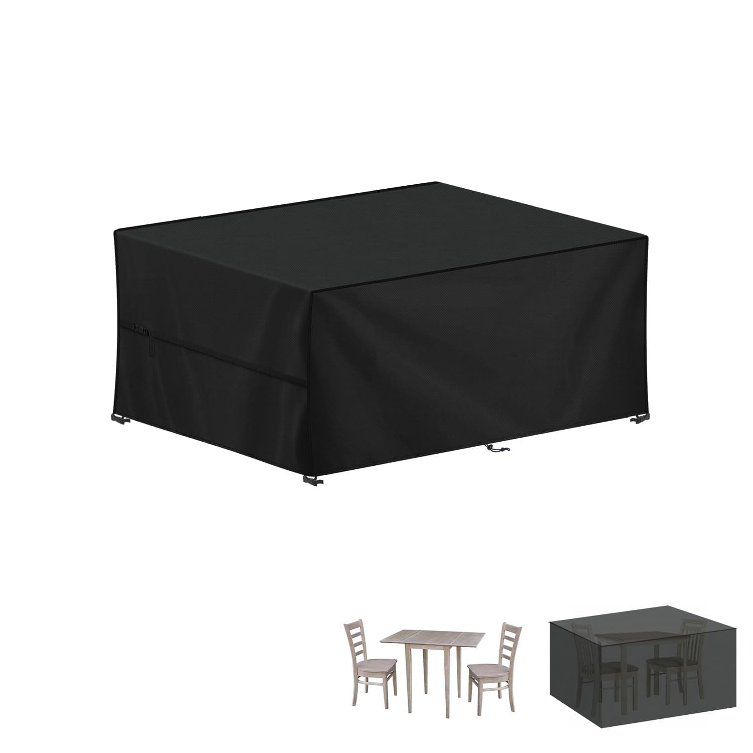 LAMUNI Abdeckung für Gartenmöbel 100x60x74cm, Wasserdicht Abdeckplane Gartenmöbel, 420D Oxford Gewebe Loungemöbel Abdeckung, Winterfest Schutzhülle für Sitzgruppe, Gartenlounge, Rattanmöbel