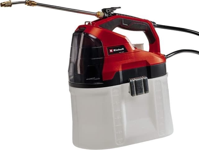 Einhell Akku-Drucksprühgerät GE-WS 18/75 Li-Solo Power X-Change (18 V, automatische Pumpe, transparenter Tank, teleskopierbare Lanze, ohne Akku) ohne Akku und Ladegerät