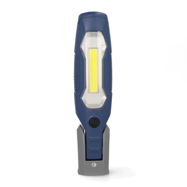 cartrend LED Werkstattleuchte hohe Leuchtkraft, 600 Lumen Flächenlicht, wiederaufladbarer 2600 mAh Akku, drei Belichtungsmodi, 360° Drehaken, widerstandsfähiges ABS Gehäuse