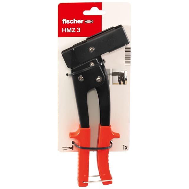 fischer Montagezange HM Z 3, Heimwerker-Bedarf zur Befestigung von Hohlraumdübeln HM, stabil & belastbar mit ergonomischem Griff und Verdrehsicherung für eine schnelle Montage HM Z 3 Zange Heimwerkerzange