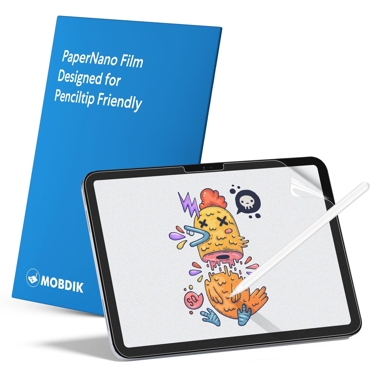 MOBDIK 2 Stück Papier Schutzfolie für iPad (A16) 11. / 10. Gen (2025/2022) & iPad Air 11 M3 2025 / M2 2024 Zeichnen Wie auf Papier, Blendfreiem, Kompatibel mit Apple Pencil, mit Easy Installation Kit 10.9"