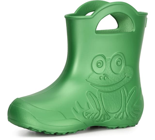 Ladeheid Eva federleichte Kinder Gummistiefel für Jungen und Mädchen Regenschuhe Bequeme und wasserdichte Regenstiefel Kinder LA-CA-01 24/25 EU Smaragdgrün