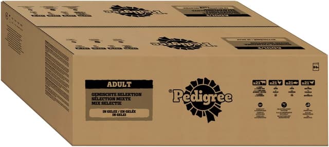 Pedigree DOGCARE Hundefutter Portionsbeutel Chunks in Gelee Adult 84 x 100g Chunks in Gelee 8.4 kg (1er Pack)