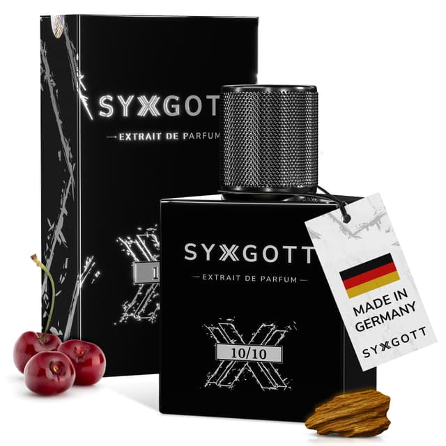SYXGOTT 10/10 Männerparfum mit Pheromon Öl | Extrait de Parfum für Herren | Parfumprobe inklusive | Oud, Kirsche, intensiv | perfekter Sommerduft