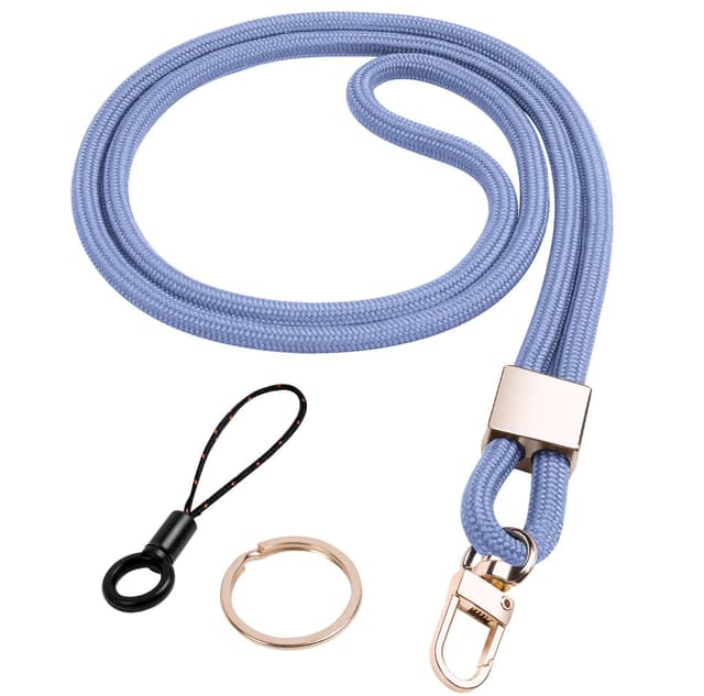 Vicloon Schlüsselband Lang, Nylon Lanyards mit karabiner, Schlüsselbänder Umhängebänder mit Drehbarem Metallclip Abnehmbare Neck Lanyard Langes Handgelenk Paracord(lila)