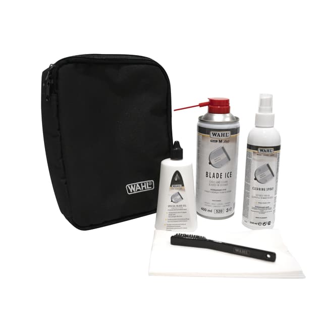 Wahl Schneidsatzpflege-Set, Schneidsatzöl, Reinigungsspray, Blade Ice, Pflegeset für Schneidsätze, geeignet für Haarschneide- und Trimmerschneidsätze, reduziert Reibung, entfernt Schmutz 3er-Set
