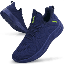 Feethit Sneaker Herren Schuhe Sportschuhe Laufschuhe Turnschuhe Herren Tennis Fitness Jogging Walkingschuhe Leichtgewichts Atmungsaktiv Freizeit Straßenlaufschuhe Schlüpfen Schuhe 44 EU Dunkelblau