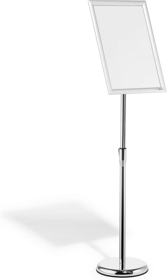 Durable Info-Bodenständer mit Aluminium Klapprahmen A3, robust, 1 Stück, silber eloxiert, 479923 DIN A3 Bodenständer