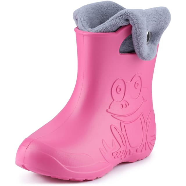 Ladeheid Eva Kinder Jungen Mädchen Gummistiefel Regenschuhe gefüttert Regenstiefel Gummischuhe LA-CA-04 22/23 EU Rosa Grau