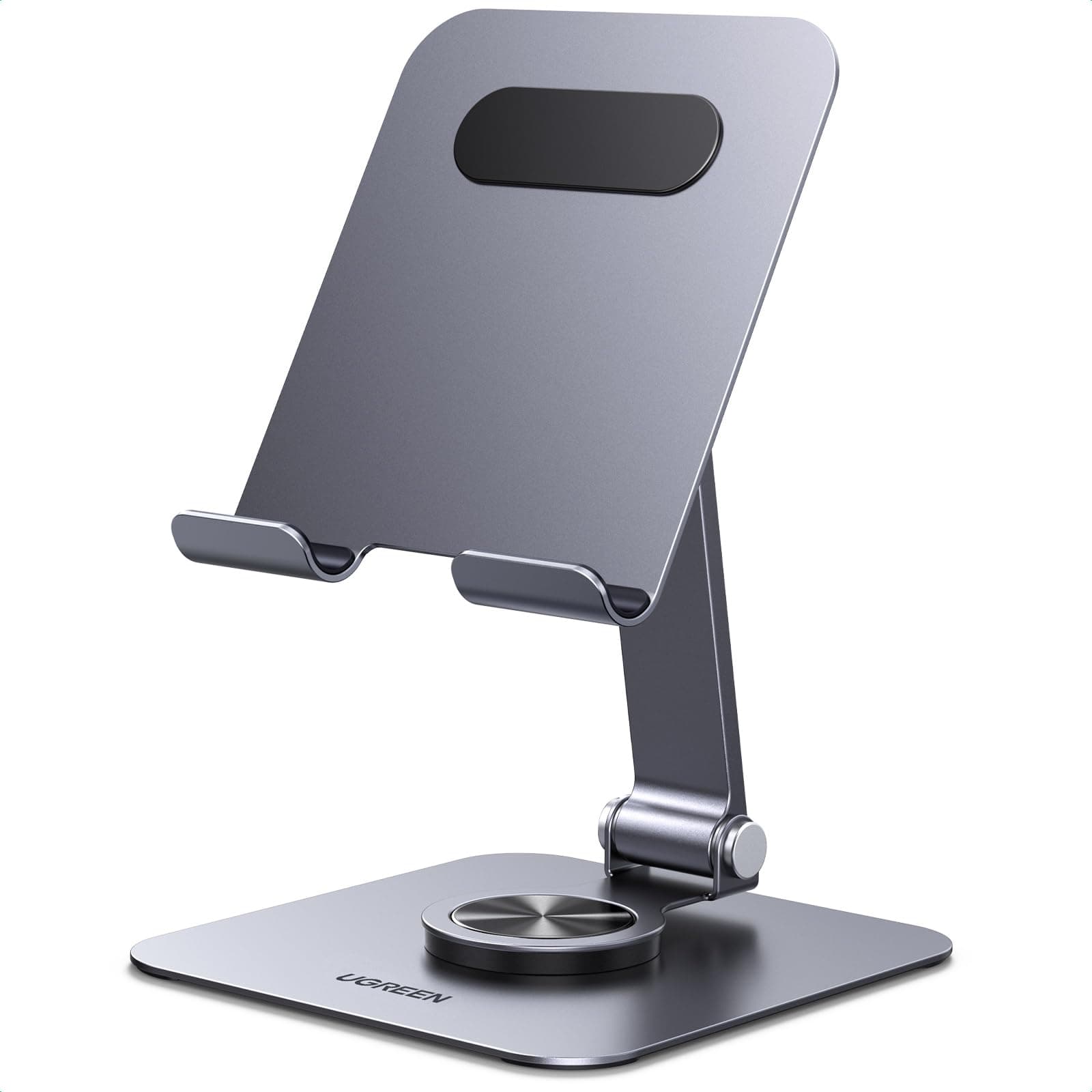 UGREEN Tablet Ständer 360°Drehbar, Tablet Halterung Tisch Verstellbar, iPad Ständer Eisen Kompatibel mit iPad 10th 10.9 Pro/Air 13 11 12.9 Mini 7 Galaxy iPhone 16 Alle Geräte von 4-13 Zoll