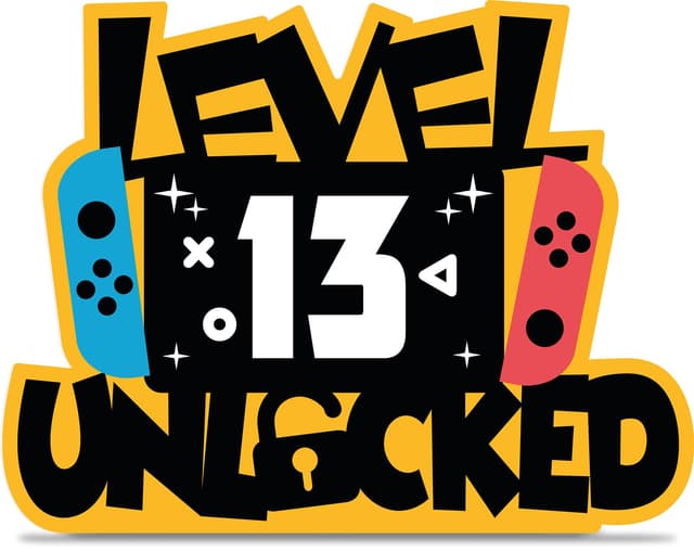 13 Geburtstag Karte Gaming Gamer Bday Holzkarte - Geburtstagskarte mit Umschlag - Geschenk Junge 13 Jahre, Geschenk für Gamer, Geschenke für Nerds, Gaming, 13. Geburtstag Jungen Gaming Geburtstag 13