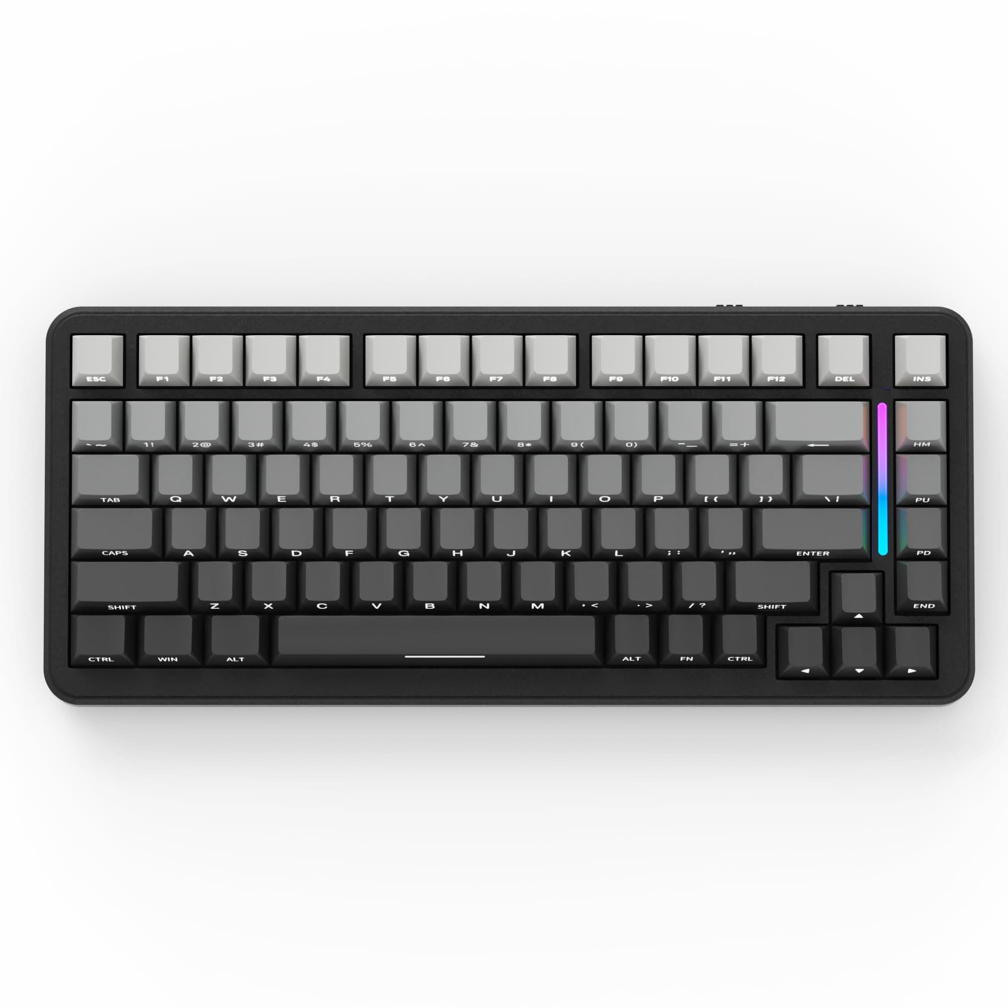ATTACK SHARK M86 Gasket Mechanische Tastatur, 75% Tri-Mode (BT/2,4 G/USB-C) Kabellose RGB-Gaming-Tastatur, Seitlich Graviert, Hot-Swap, Vorgeschmierte Lineare Schalter, 4000 mAh-Schwarzer Farbverlauf