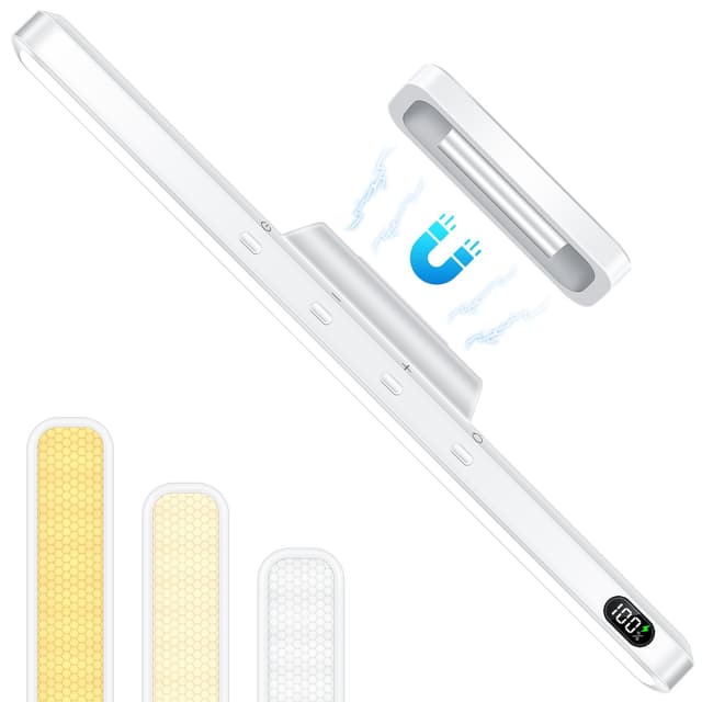 WILLED 5W Unterschrank Beleuchtung Küche,Adjustable Unterbauleuchte Küche Led,Wiederaufladbare Spiegellampe Badezimmer,2500mah Rechargeable Schrankbeleuchtung Kabellos für Schrank,Spiegel,Schreibtisch Tastensteuerung 5 Watts