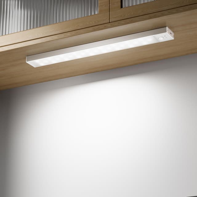 Schrankbeleuchtung Unterbauleuchte Küche LED 3Farbmodi 3000K/4000K/6500K,23cm 2Stück Dimmbar mit Bewegungsmelder Innen,LED Leiste Lampe Ohne Bohren USB Kabellos für Kleiderschrank/Treppe/Vitrinen/RV 3000k-6500k Dimmbar 23cm-2 Stück