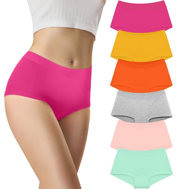 Libella Damen Panties 6er Pack Hipsters Boxershorts Baumwolle mit Weicher dehnbarer Bund 3429 XXL Bunt-mu2