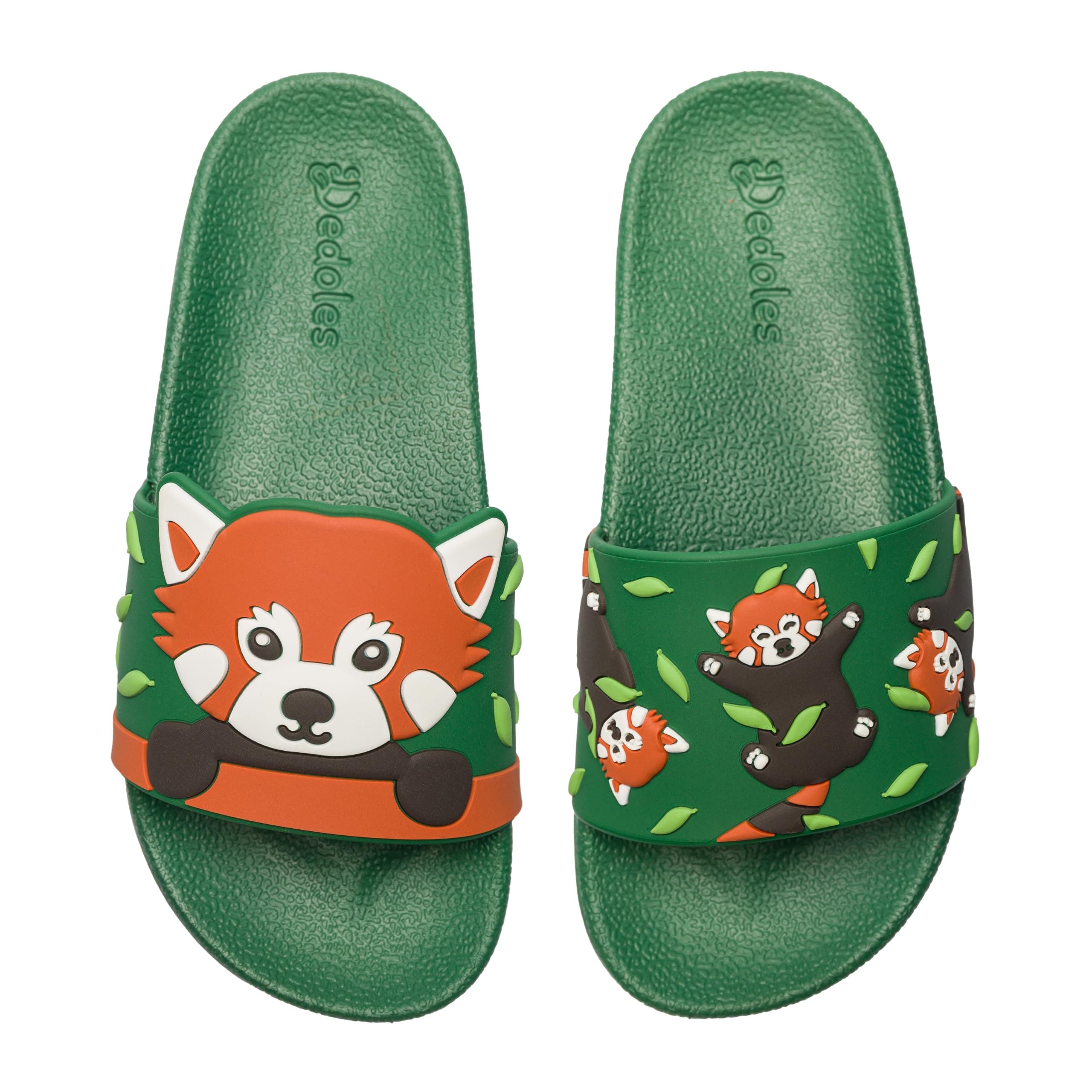 Dedoles Badeschuhe & Hausschuhe Damen Herren & Kinder Badesandalen lustige Designs Bücher Kaffee Party Pizza Fuchs Bär Lama Wolken Geschenk 35 EU Roter Panda
