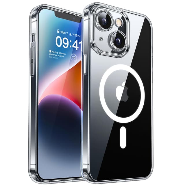 CANSHN 2024 Neu für iPhone 14 Hülle mit Kameraschutz für Magsafe (TOP Militärschutz & Magnetkraft) Extrem Haltbarkeit Hülle iPhone 14 Case Stoßfest, Transparent iPhone 14 Y-Durchsichtig