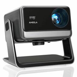 30000 Lumen Beamer【Netflix & Dolby Audio】 AMEELA 1080P Beamer mit WiFi und Bluetooth, Autofokus/Trapezkorrektur 100,000+ Apps & 4K Unterstützt, Videoprojektor für IOS/Android/PS5 2025 4K mit WIFI and Bluetooth