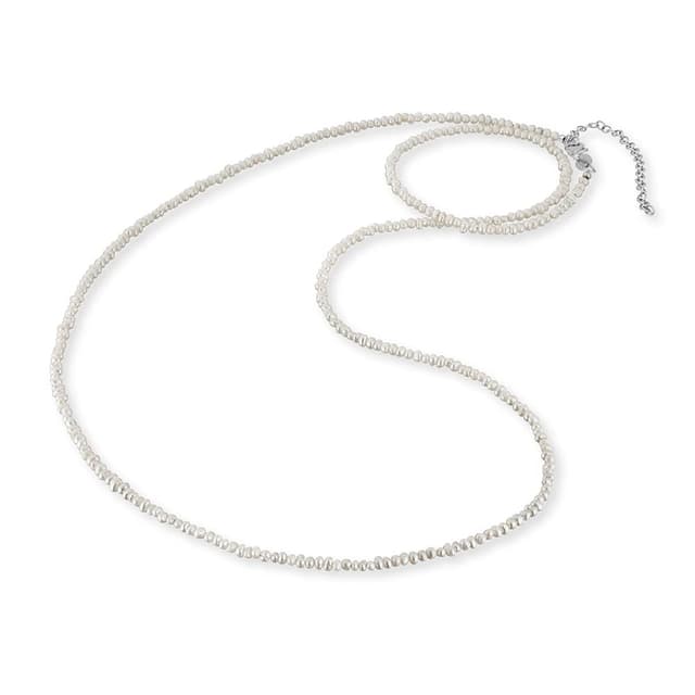 Engelsrufer Damen Anker Halskette aus Sterling Silber mit Süßwasserperlen - Karabinerverschluss - längenverstellbar - nickelfrei - Länge: 70 cm