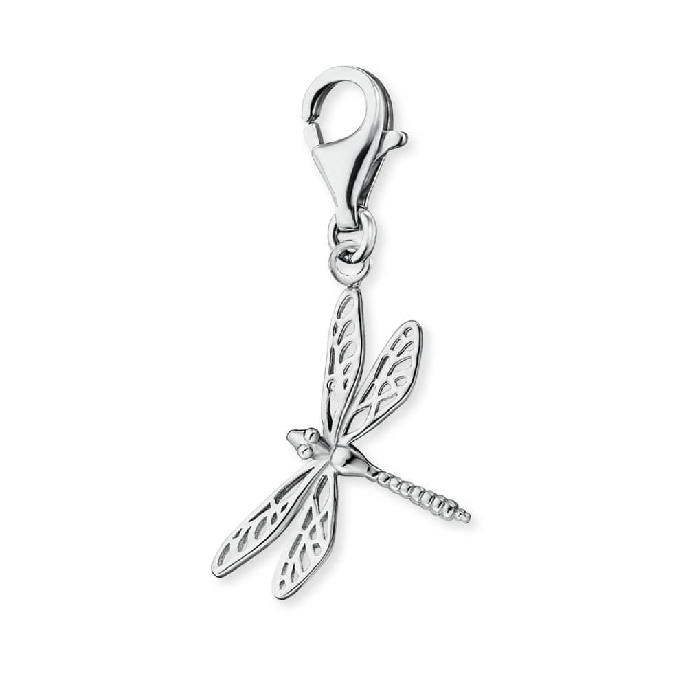 Engelsrufer Damen Charm Anhänger Libelle Dragonfly silber aus Sterling Silber - Karabinerverschluss - nickelfrei