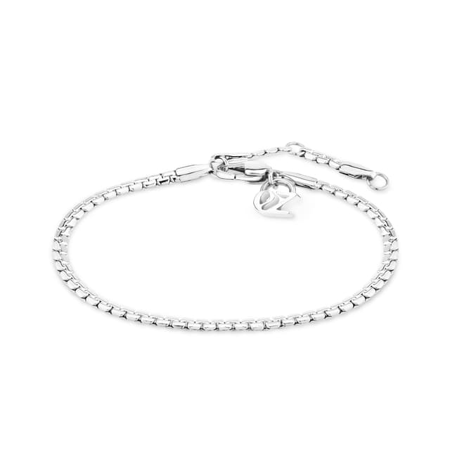 ECHTZEIT Armband aus Edelstahl - 21 cm lang - The Y-Sleek Silber