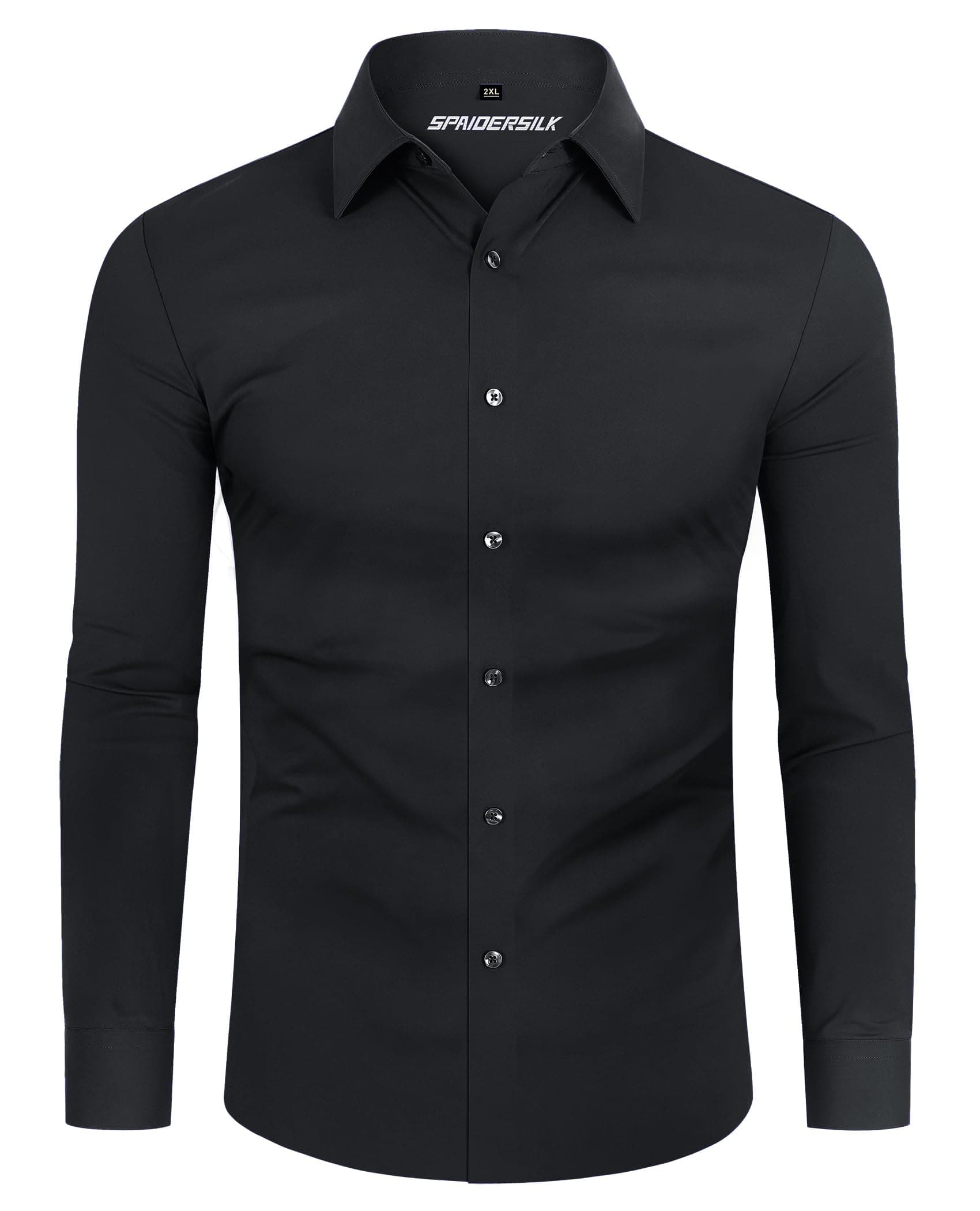 DEMEANOR Herren Hemd Langarm Stretch Slim Fit Freizeithemd Businesshemd Bügelfrei