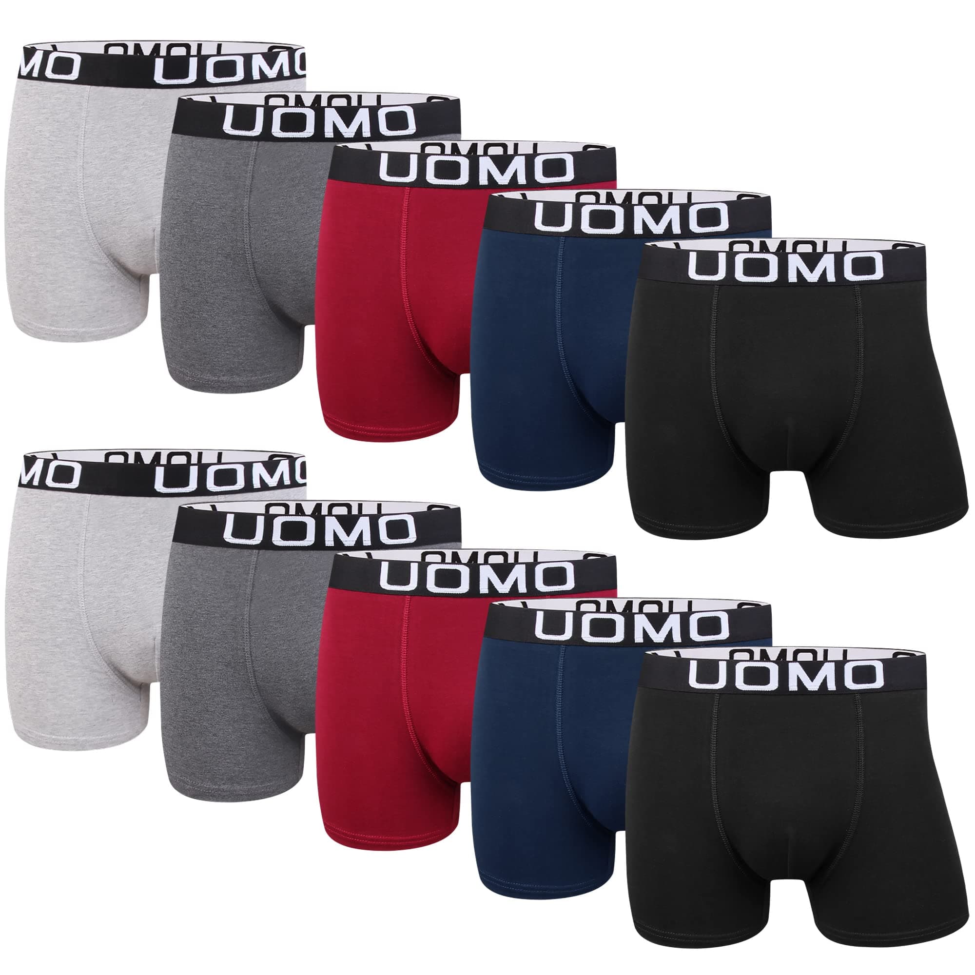 L&K 10er Pack Herren Retroshorts Boxershorts Baumwolle Schwarze Mehrfarbig Unterhose 1116 5XL Mehrfarbig Set F