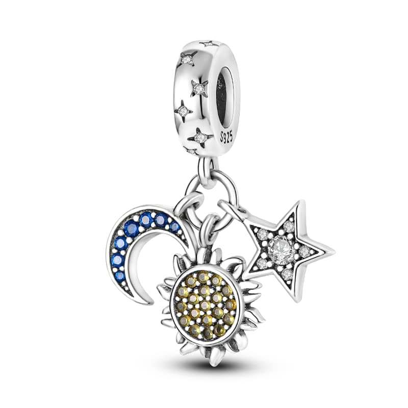 QIKAOLA Tierischer Charm Anhänger S925 Sterling Silber Beads with Cubic Zirconioa für Europäische Armbänder Halskette Mother's Day Schmuck Geschenk für Damen