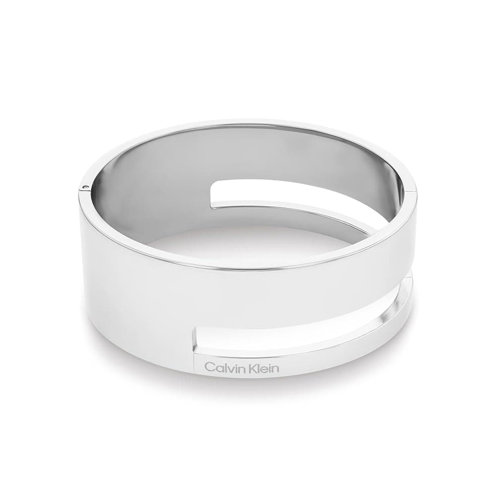 Calvin Klein Bangle-Armband für Damen GEOMETRIC ESSENTIALS Kollektion aus Edelstahl - Erhältlich in Silber oder Gold