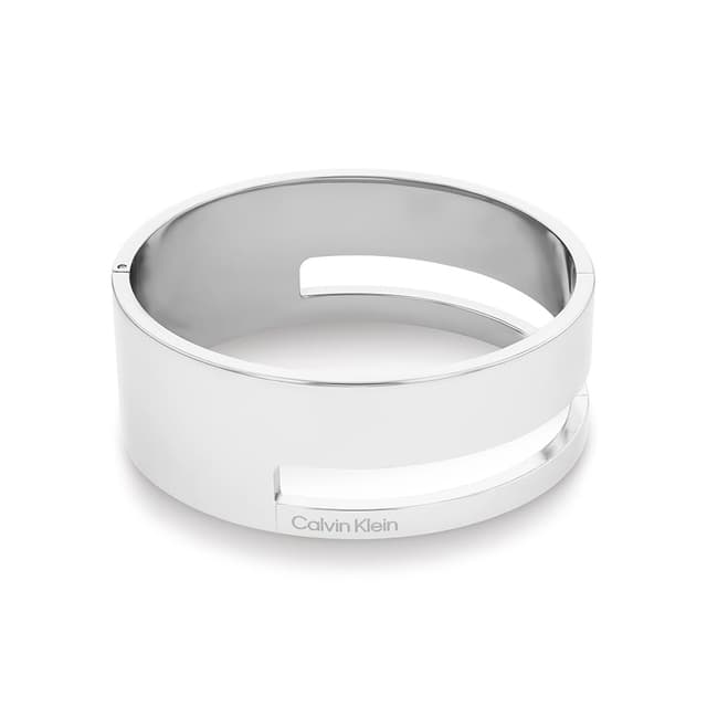 Calvin Klein Bangle-Armband für Damen GEOMETRIC ESSENTIALS Kollektion aus Edelstahl - Erhältlich in Silber oder Gold