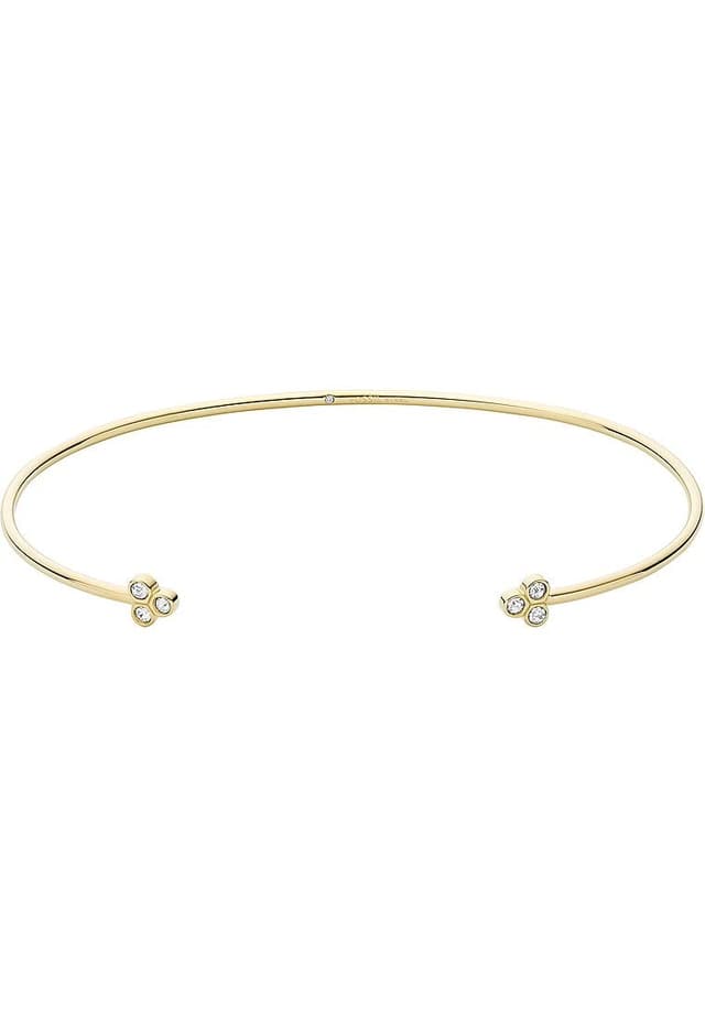Fossil Damen Edelstahl mit offener Manschette Armspange Gold mit Glitter