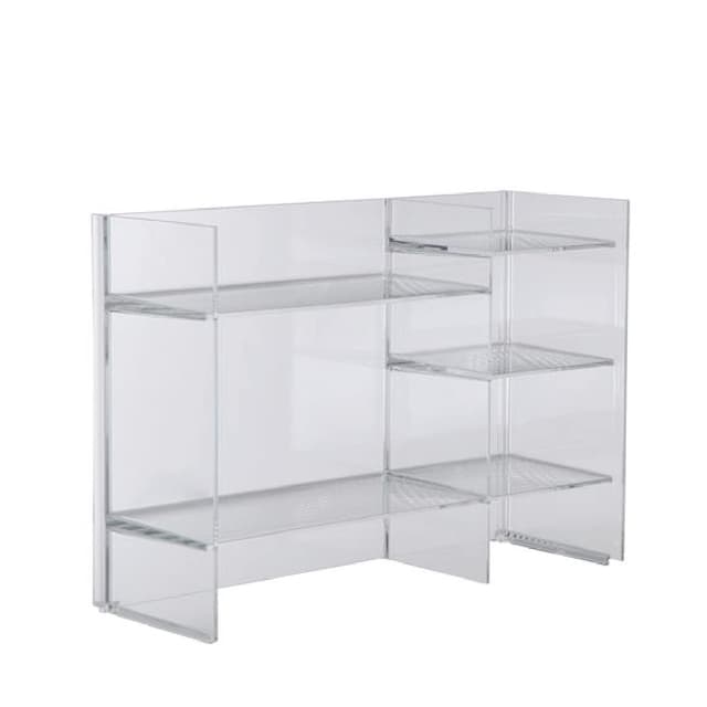 Kartell 9910B4 Regalsystem Sound Rack, transparent Cristallo