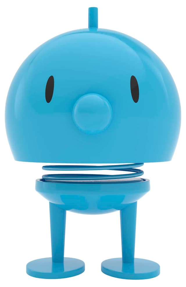 Hoptimist Bumble Wackelfigur & Glücksbringer, Skandinavische Deko Figuren für Wohnzimmer, Schreibtisch, Büro, Bürodeko & Lustige Kleine Geschenke, 10 x 10 x 15 cm, Large, Türkis L Turquoise