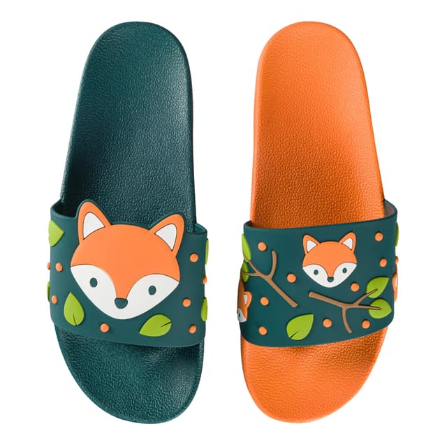 Dedoles Badeschuhe & Hausschuhe Damen Herren & Kinder Badesandalen lustige Designs Bücher Kaffee Party Pizza Fuchs Bär Lama Wolken Geschenk 39 EU Süßer Fuchs