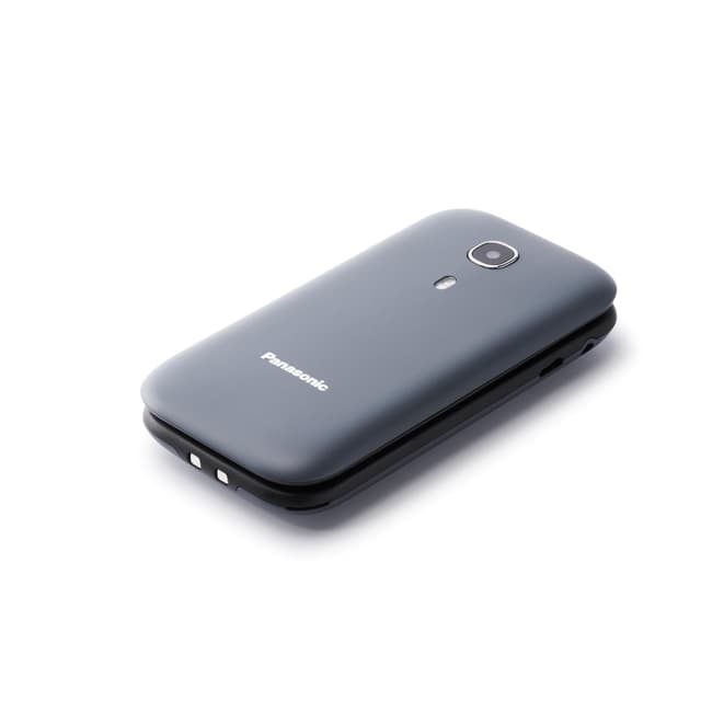 Panasonic KX-TU400EXG Seniorenhandy zum Aufklappen ohne Vertrag (SOS-Notruftaste, große getrennte Tasten, große Schrift, kabelloses Gerät), grau Grau Single