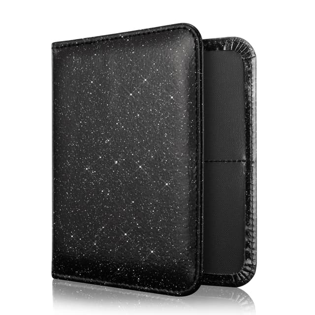 CoBak Kfz Zulassungs Hülle und Versicherungshalter – Magnetverschluss Auto Organizer für das Handschuhfach im, Zubehörtasche für wichtige Dokumente, Fahrzeugschein, Karten（Glitter Schwarz）