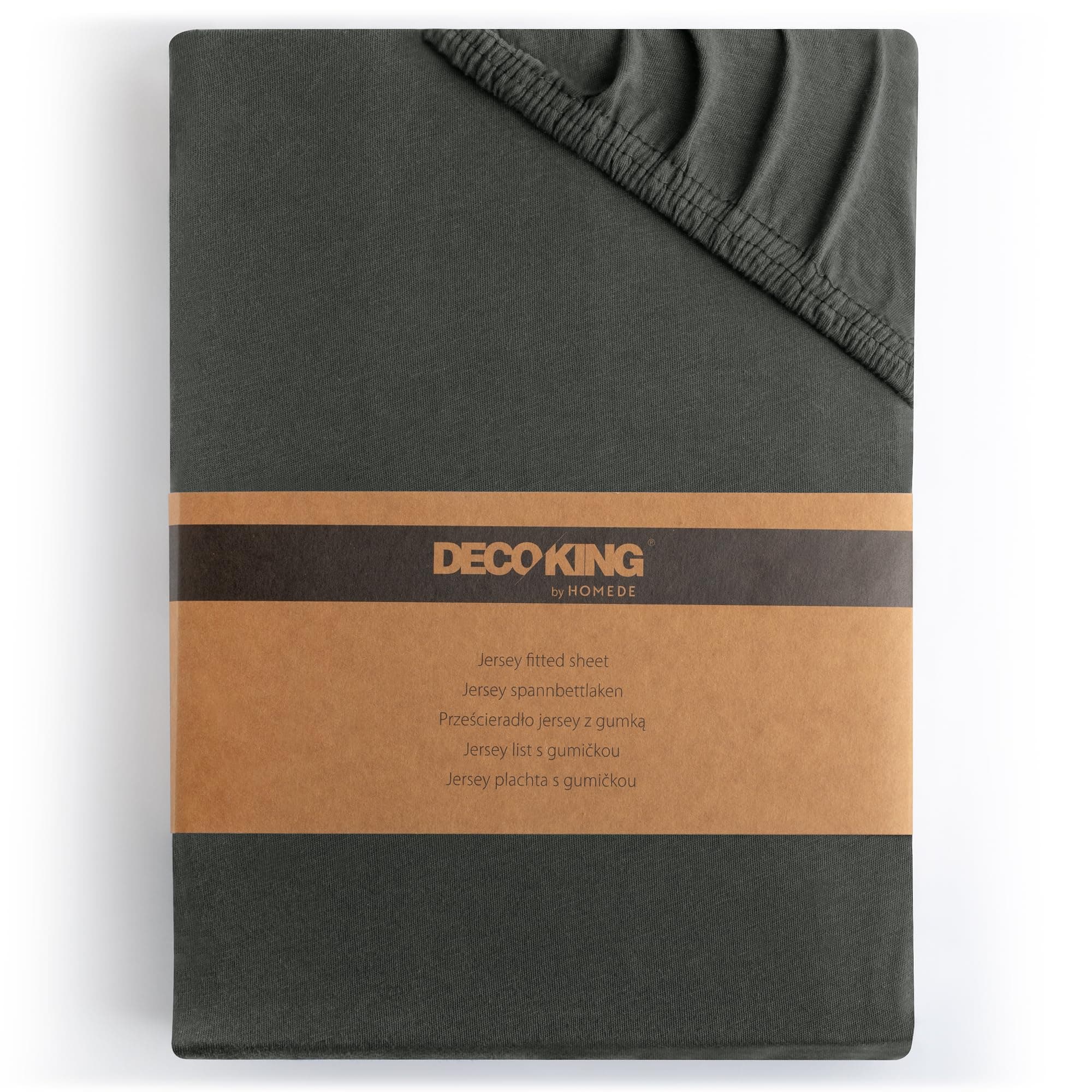 DecoKing Spannbettlaken 200x220 220x240 cm 100% gekämmte Baumwolle Anthrazit Grau Spannbetttücher Jersey Boxspringbett Amber 200 x 220 220 x 240 200x220 - 220x240 Graphit