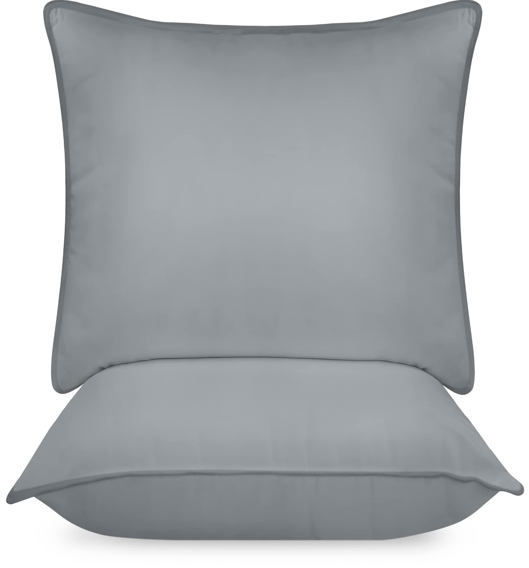 Utopia Bedding KopfKissen (2er Set), 65 x 65 cm Schlafkissen, Atmungsaktiv et Weich Kissen (Grau) 65x65 cm (2er Pack) Grau 2