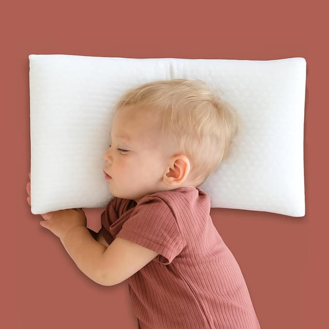KNERST® Kinderkopfkissen - Ergonomisches Kissen Kinderzimmer mit Memory-Schaum - Kissen 25x50x6 cm ideal als Kinderkissen - Kopfkissen 25x50 für erholsamen Schlaf inkl. Kissenbezug - für Kinder S (50x25x6 cm)