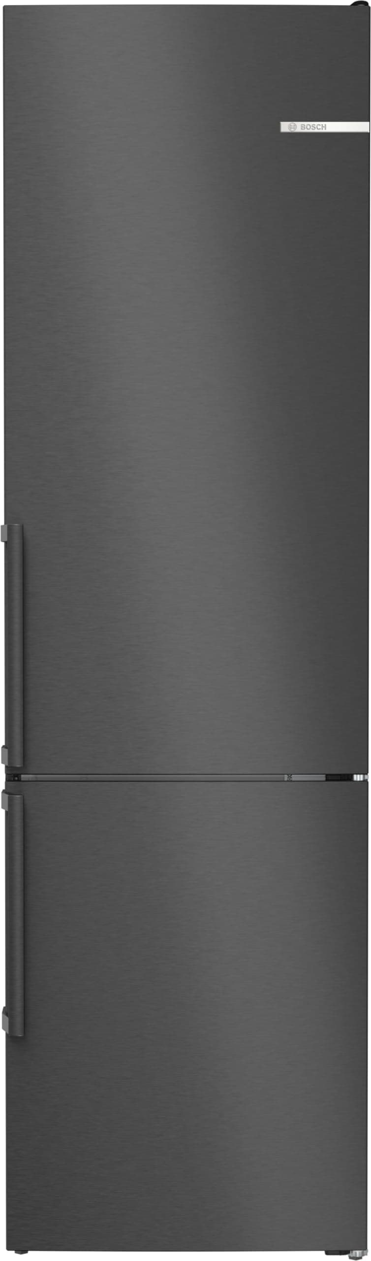 Bosch KGN39VXBT, Serie 4, Kühl-Gefrier-Kombination, 203 x 60 cm, 260 L Kühlen & 103 L Gefrieren, NoFrost nie wieder abtauen, VitaFresh länger, Gebürsteter schwarzer Stahl Serie 4 | Edelstahl - Schwarz EEK B | No Frost 203x60 cm