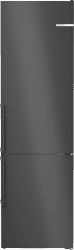 Bosch KGN39VXBT, Serie 4, Kühl-Gefrier-Kombination, 203 x 60 cm, 260 L Kühlen & 103 L Gefrieren, NoFrost nie wieder abtauen, VitaFresh länger, Gebürsteter schwarzer Stahl Serie 4 | Edelstahl - Schwarz EEK B | No Frost 203x60 cm
