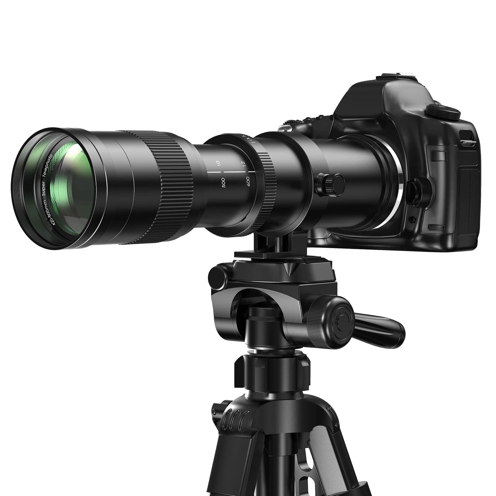 Lightdow Super-Teleobjektiv 420-800mm F8.3 für Canon RF Mount - Manuelles Zoomobjektiv (62mm Filtergewinde) für Canon EOS R10 R50 R100 Kameras - Schwarz Für Canon RF-Bajonett (Schwarz)