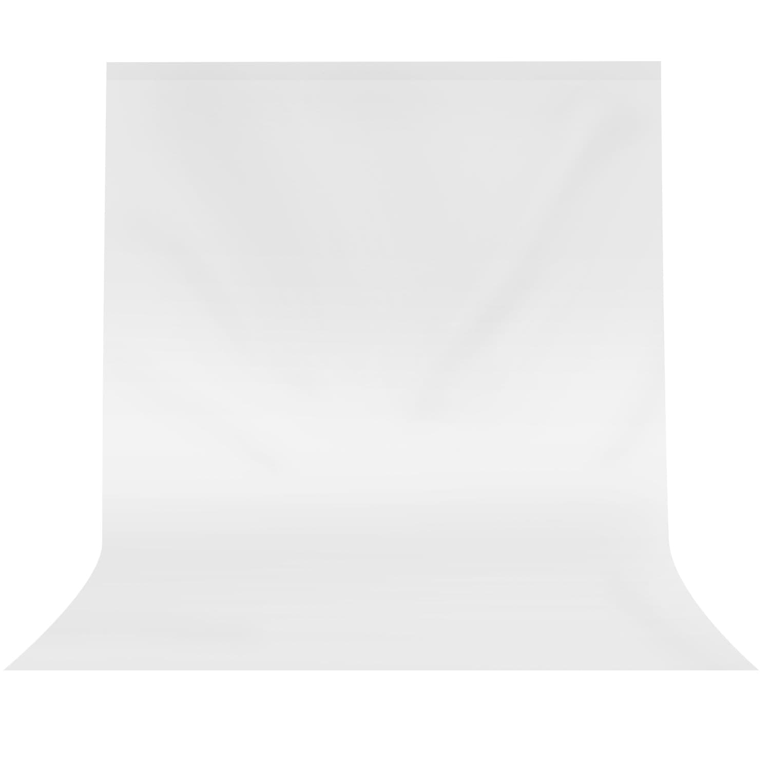 JEBUTU Fotohintergrund Weiss, 2x3m (6,5x9,8ft) Foto Hintergrund, Großer Faltbare Fotografie Hintergrund Weiß Waschbares Polyester für Photo Video Studio, Fernsehen, Zoom, YouTube 2x3m Weiß
