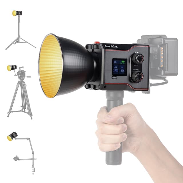 SMALLRIG RC 60B COB Video Light mit 3400mAh Akku & Type-C PD Schnellladung, Handheld Bicolor LED Video Light für Aufnahmen unterwegs, kontinuierliche Lichtausgabe, RC60B Lite Edition - 4518