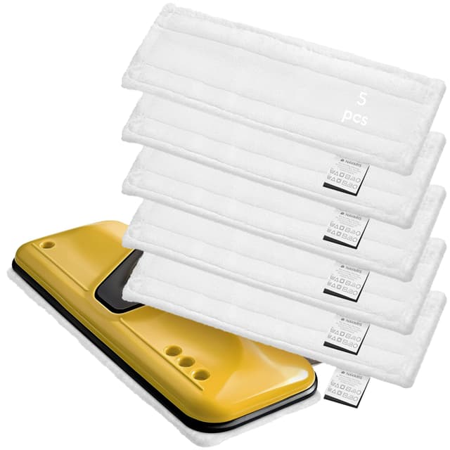 Navaris Dampfreiniger Ersatzbezug 5er Set - Microfaser-Tuchset - Kompatibel mit Kärcher EasyFix SC 2 SC 3 SC 4 SC 5 Serie - Ersatz Mikrofaser Wischpads - Bodentücher 5x L